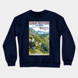 Vintage Travel Poster - Wales Crewneck Sweatshirt